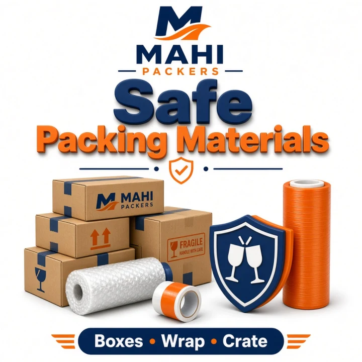Why choose Mahi Packers – Safe packing materials including cartons bubble wrap foam and stretch film for damage-free moves