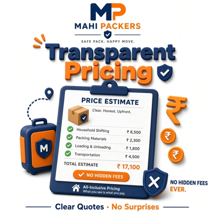 Why choose Mahi Packers – Transparent pricing with clear written house shifting and office relocation quotes in Hosur